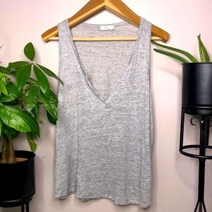 VINCE Gray RacerBack Tank L